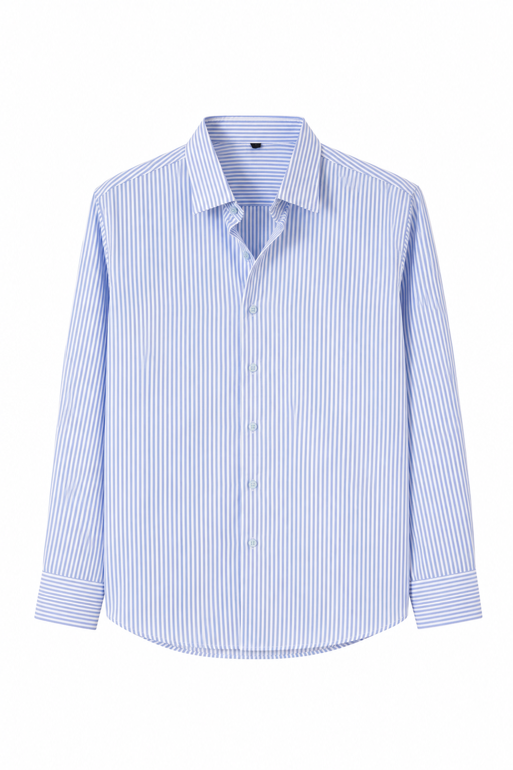 Men's Blue Stripe Regular Fit Shirt - Image 1