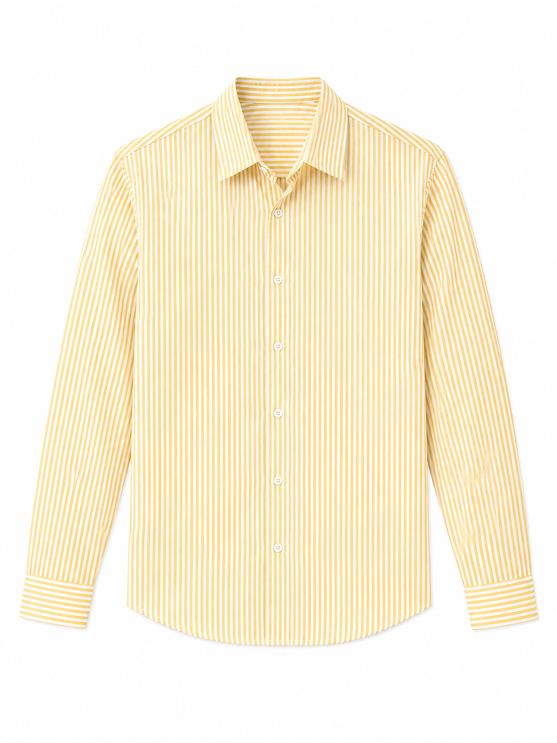 Men's Cream Beige Stripe Regular Fit Shirt