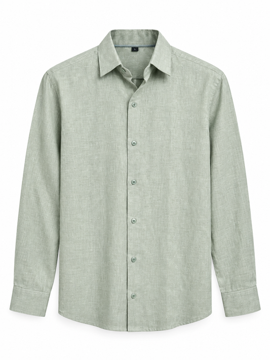 Men's Green Linen Shirt