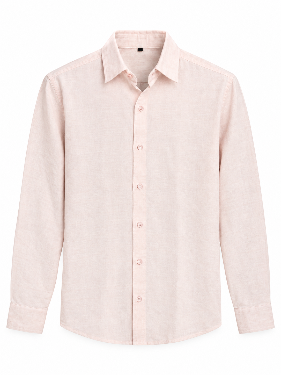 Men's Pink Linen Shirt