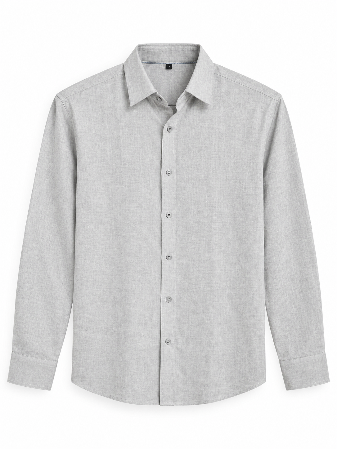 Men's Grey Linen Shirt