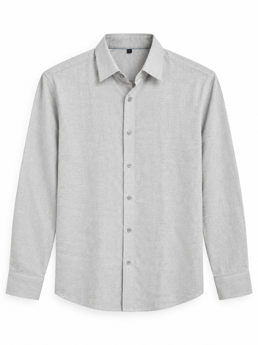 Men's Grey Linen Shirt