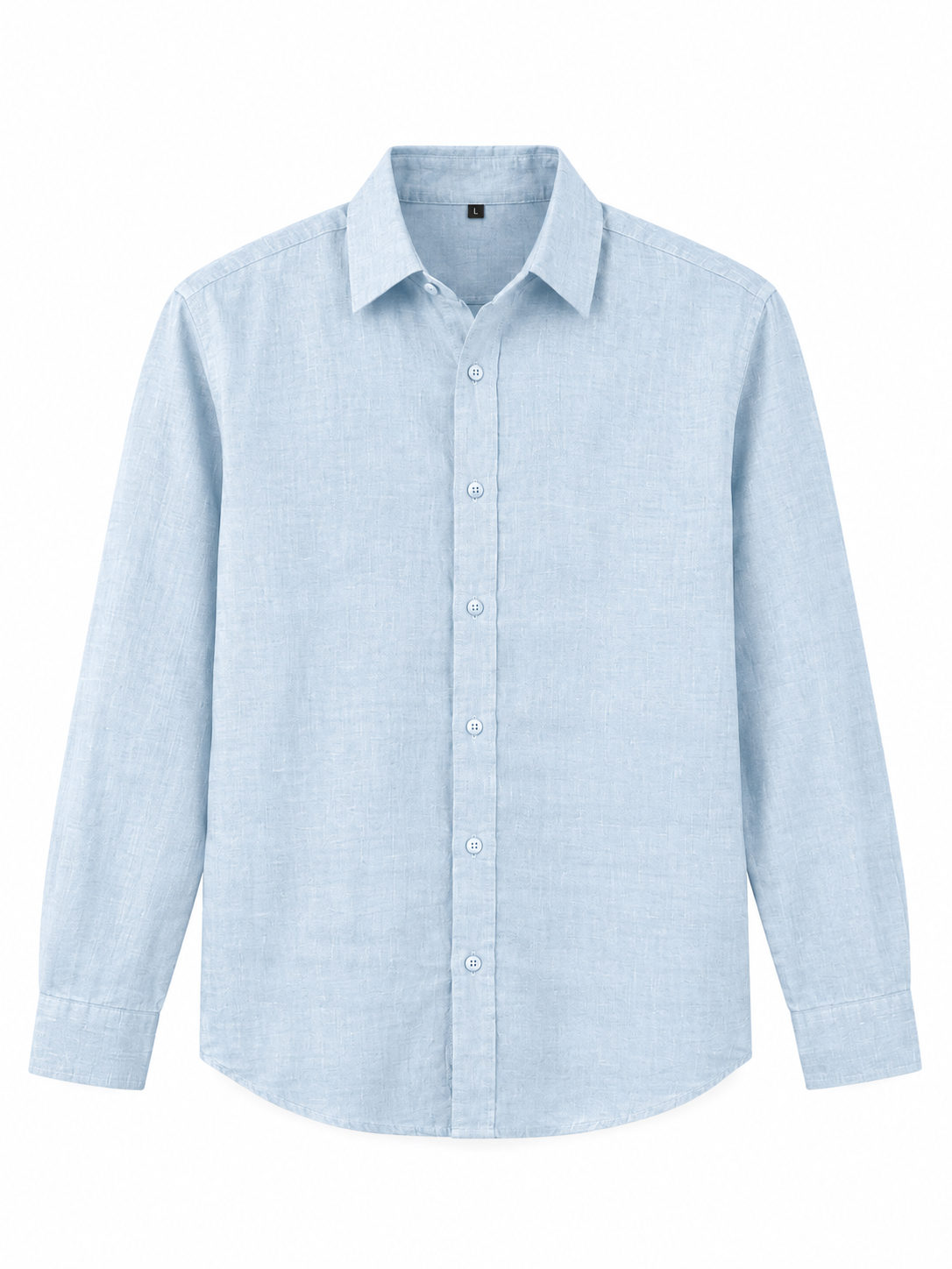 Men's Blue Linen Shirt