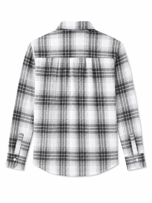 Monochrome Plaid Shirt