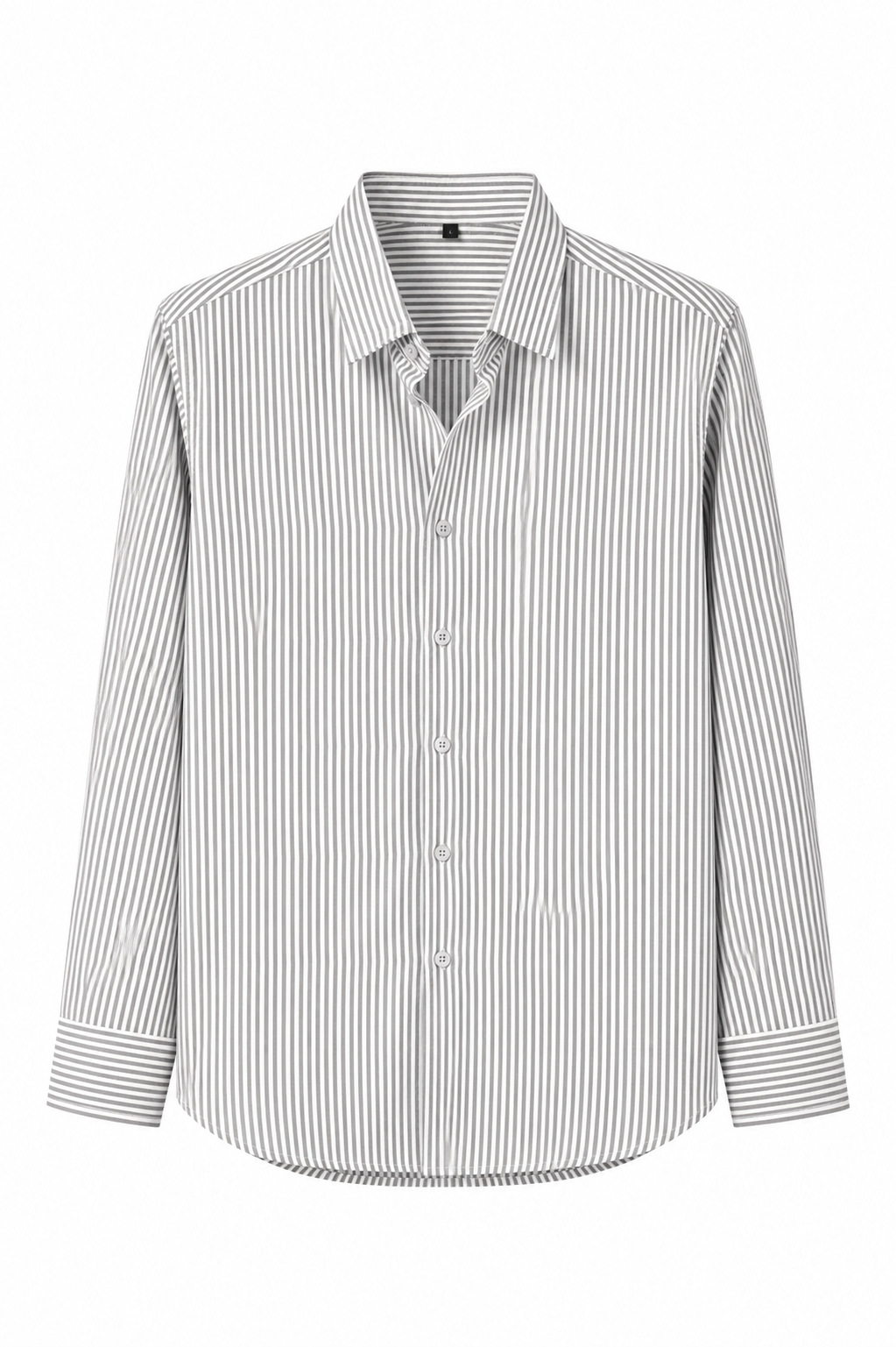 Men's Grey Stripe Regular Fit Shirt