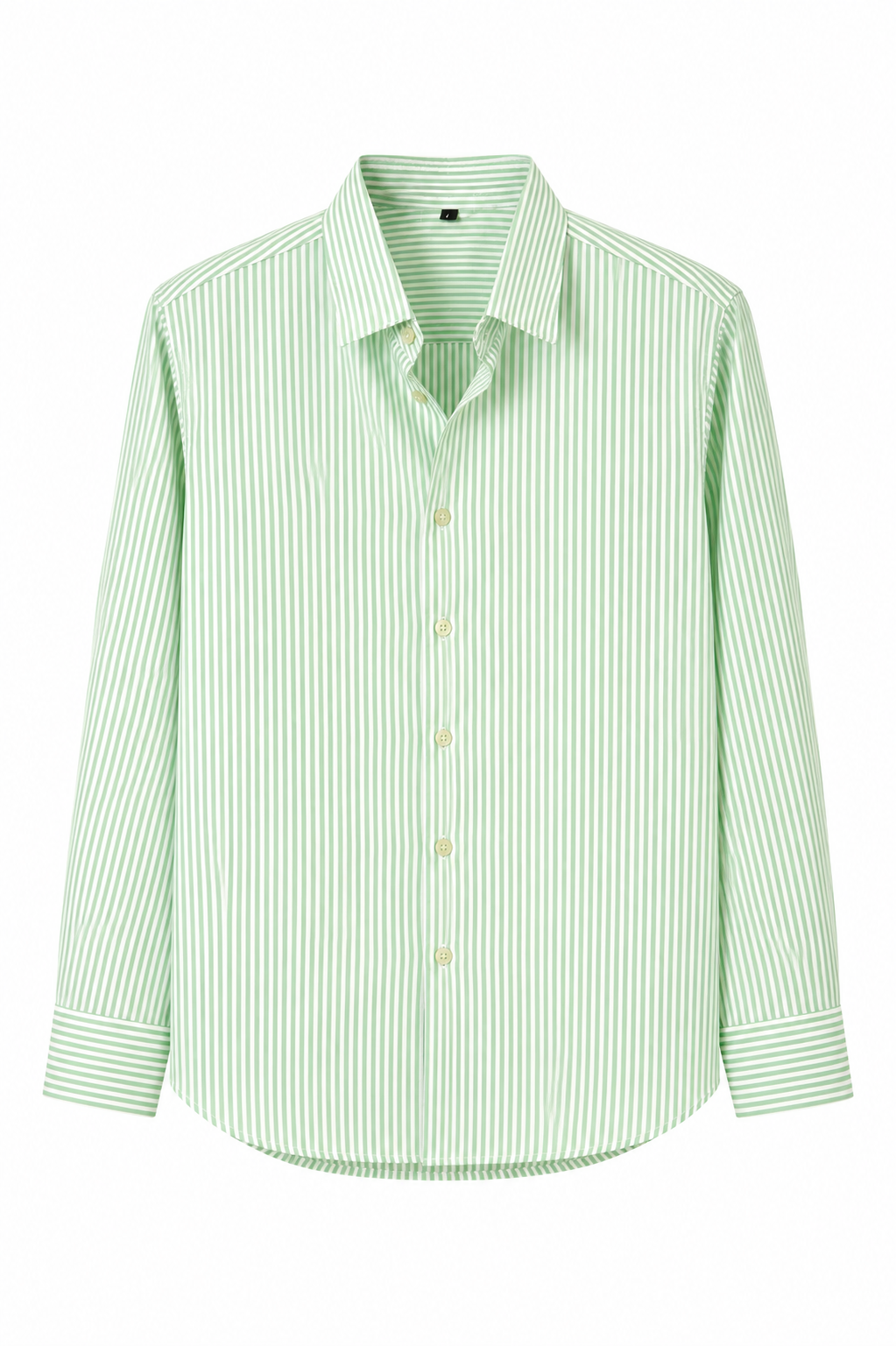 Men's Green Stripe Regular Fit Shirt
