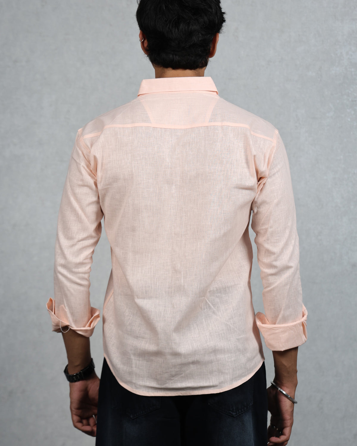 Men's Pink Linen Shirt