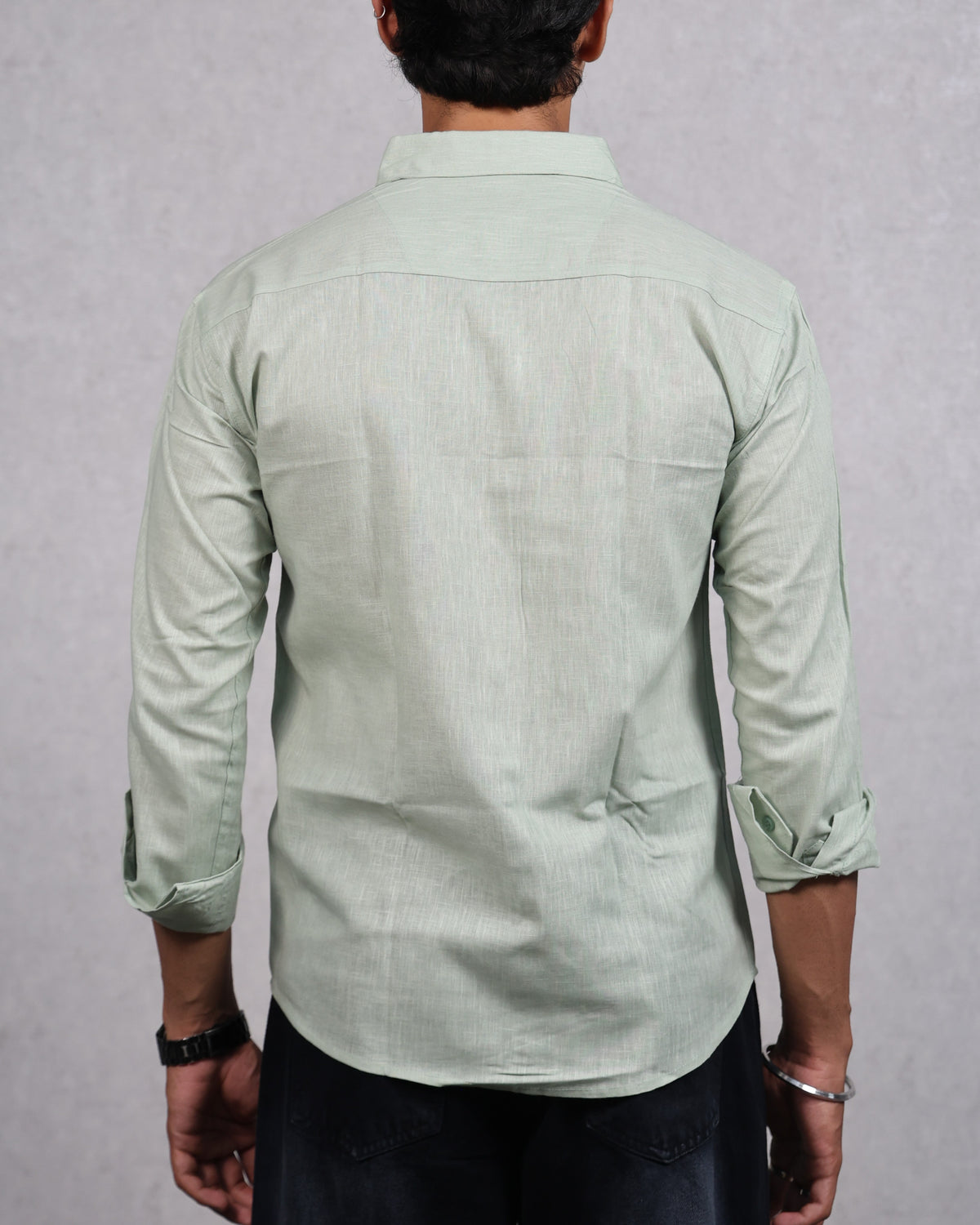 Men's Green Linen Shirt